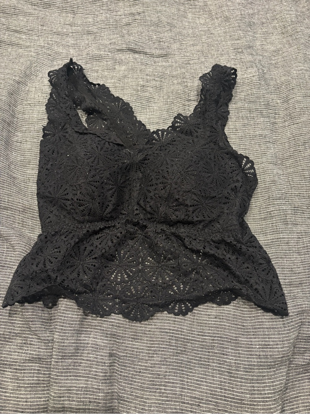 Lace Crochet Black Bralette Bandeau - Women Intimates & Sleepwear